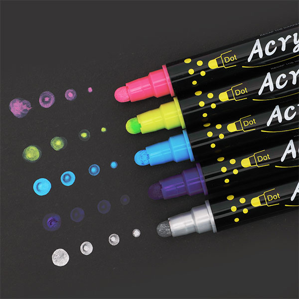 Double-ended Acrylic Marker Soft and Dot Head