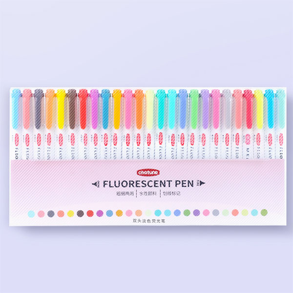 Dual Tip Light Highlighter Pen