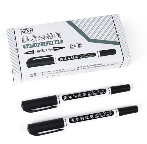 Outlining pen drawing tutorial